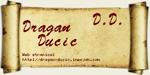 Dragan Dučić vizit kartica